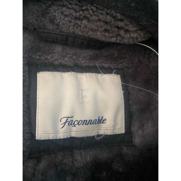 F. Faconnable Lamb Fur Lined Coat M - Picture 5 of 5